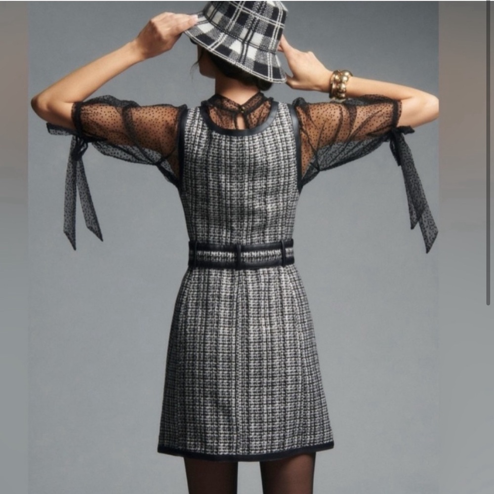 Anthro Maeve tweed mini dress size 10 - Picture 11 of 16